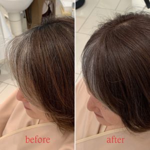 白髪をデザインとして生かすヘアカラー
